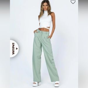 Princess Polly Archer Pants in Green